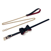 Cute Leather collar&leash